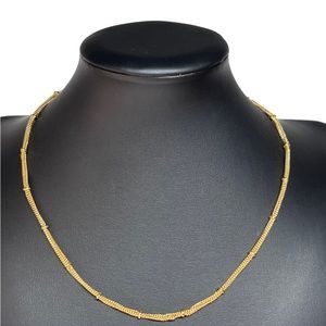 VTG Golden Satellite Style Choker Necklace 16"